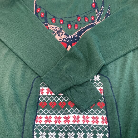 Livergy US Size L 42/44 Cool Reindeer Ugly Christmas Sweater Lightweight Sweater - Picture 5 of 9